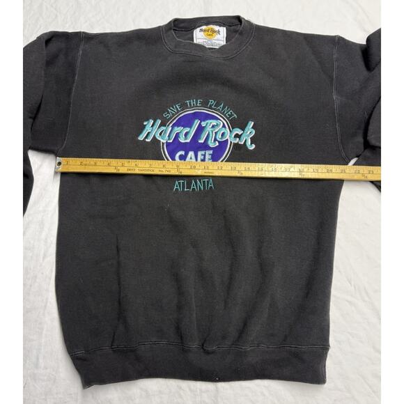 Vintage Hard Rock Cafe Atlanta Men’s Crewneck Sweatshirt Size Medium Made In USA - Picture 7 of 9